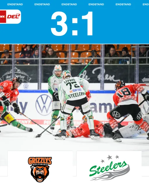 Starker Auftritt aber keine Punkte – Steelers verlieren in Wolfsburg mit 1:3