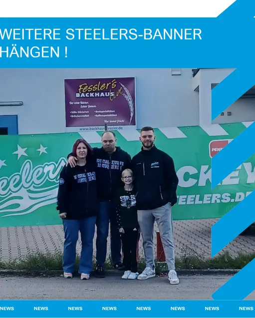 Weitere Steelers-Banner hängen