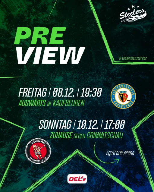 Kaufbeuren und Crimmitschau am Wochenende