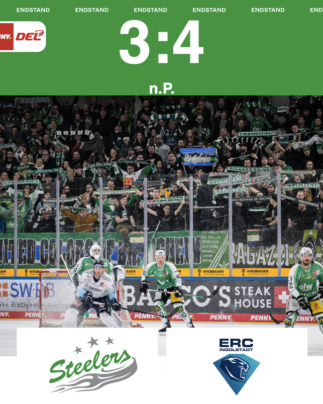 Leider nur ein Punkt gegen die Panther – Steelers unterliegen mit 3:4 n.P.