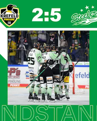 Nächster wichtiger „Dreier“ – Steelers gewinnen mit 5:2 in Krefeld