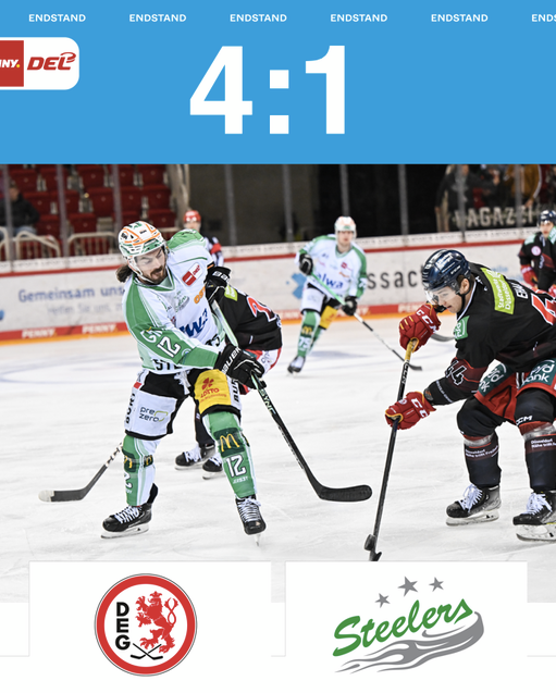 Nichts zu holen in Düsseldorf – Steelers verlieren mit 1:4