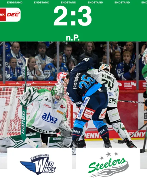 Cody Brenner sichert den Steelers den Derbysieg – 3:2-Erfolg nach Penaltys in Schwenningen