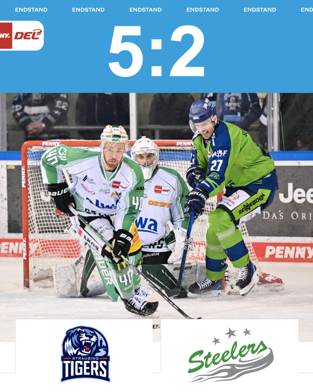Keine Punkte am Pulverturm - Steelers unterliegen Straubing mit 2:5