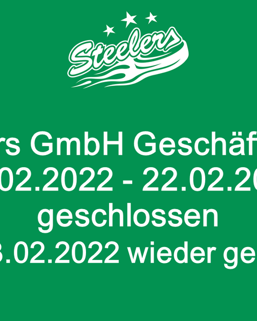 Geschäftsstelle vom 09. bis 22.02.2022 geschlossen